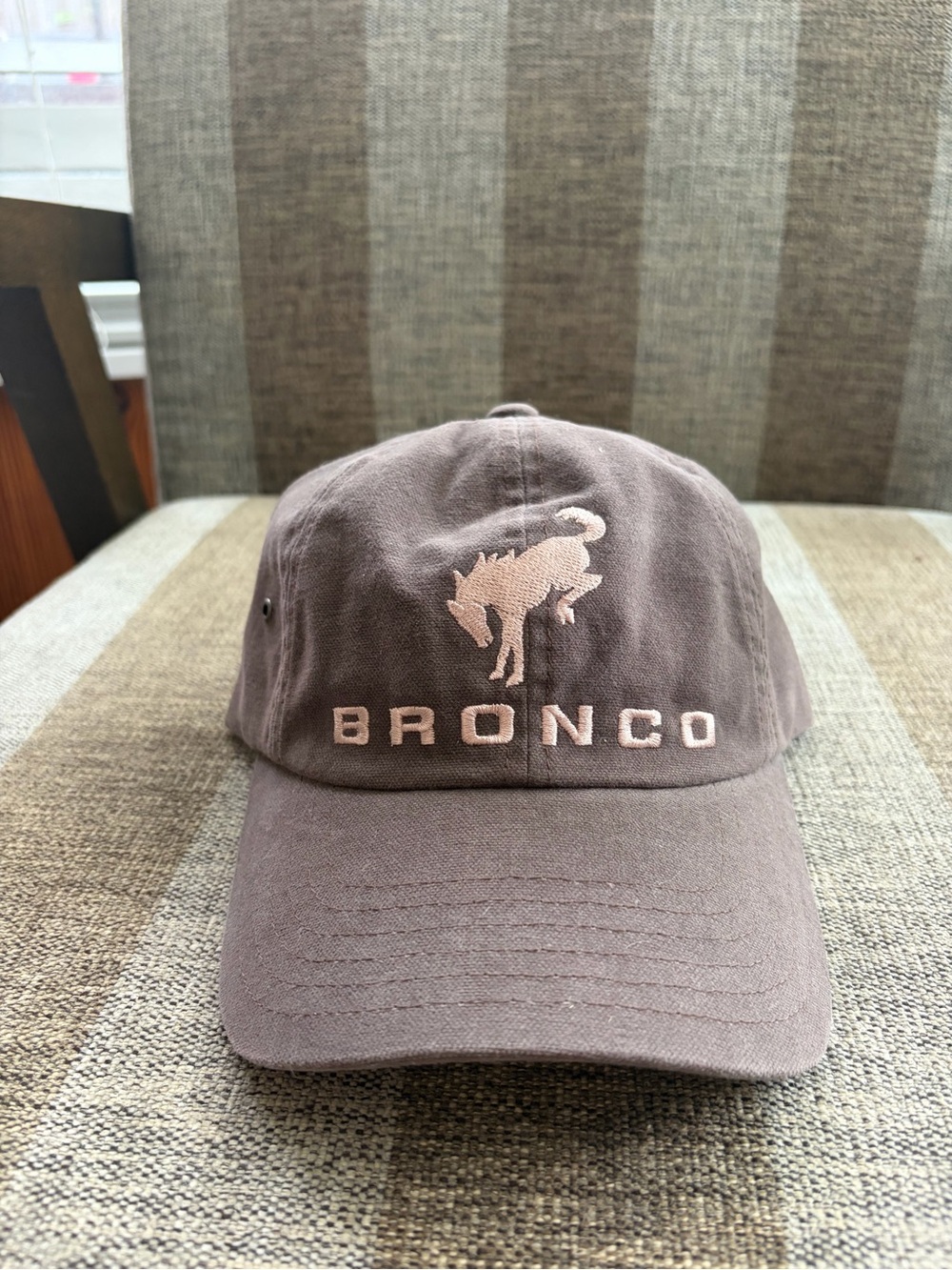 Bronco Embroidered Brown Baseball Cap